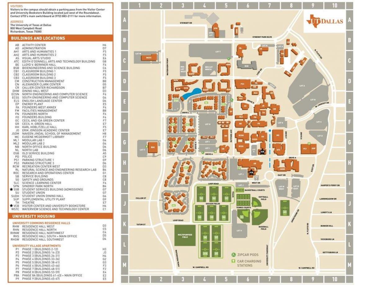 university of Texas-Dallasin kartta