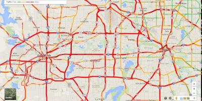 Kartta Dallas liikennettä