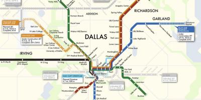 Dallas juna järjestelmä kartta