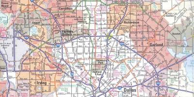 Kartta Dallas Texas alueella