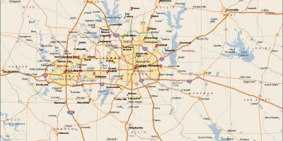 Dallas-Fort Worth metroplex kartta