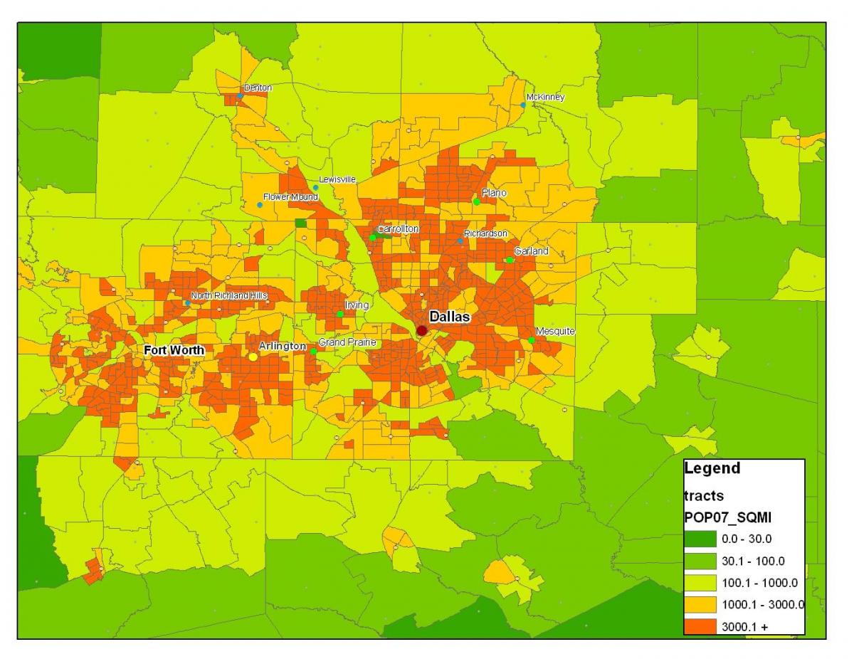 kartta Dallas metroplex