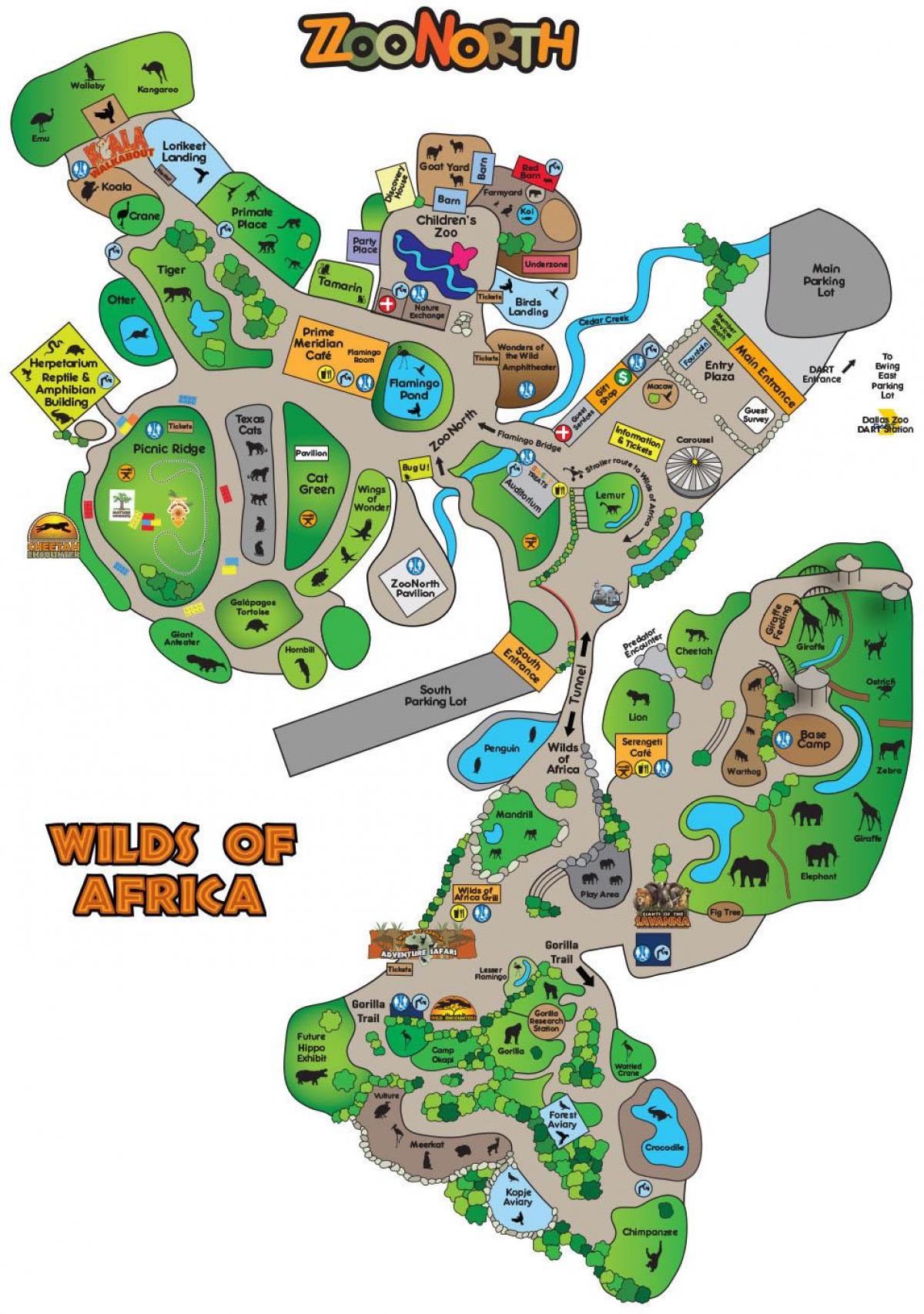 kartta Dallas zoo