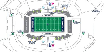 Cowboys stadium pysäköinti kartta